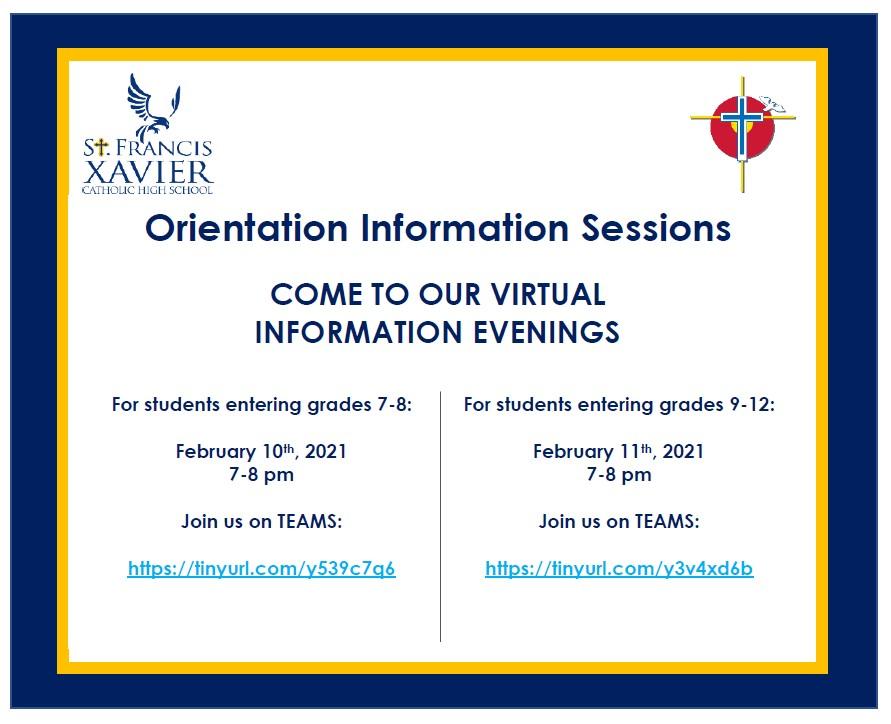 St. FX Virtual Information Session Dates